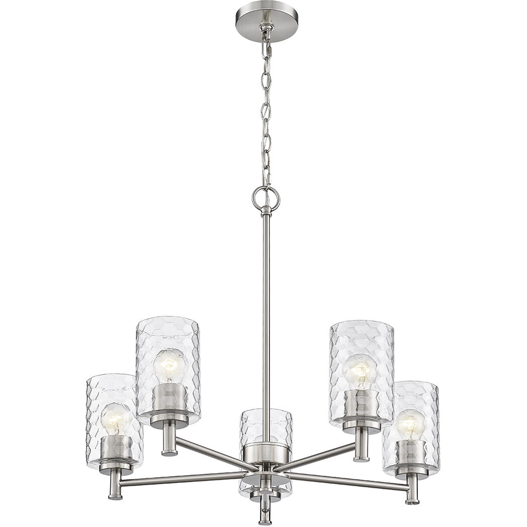 Ashli 5 Light 25 inch Brushed Nickel Chandelier Ceiling Light